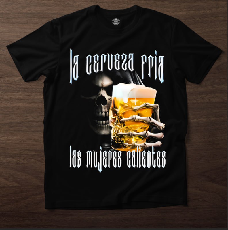 Playera Cerveza Fría y Mujeres Calientes