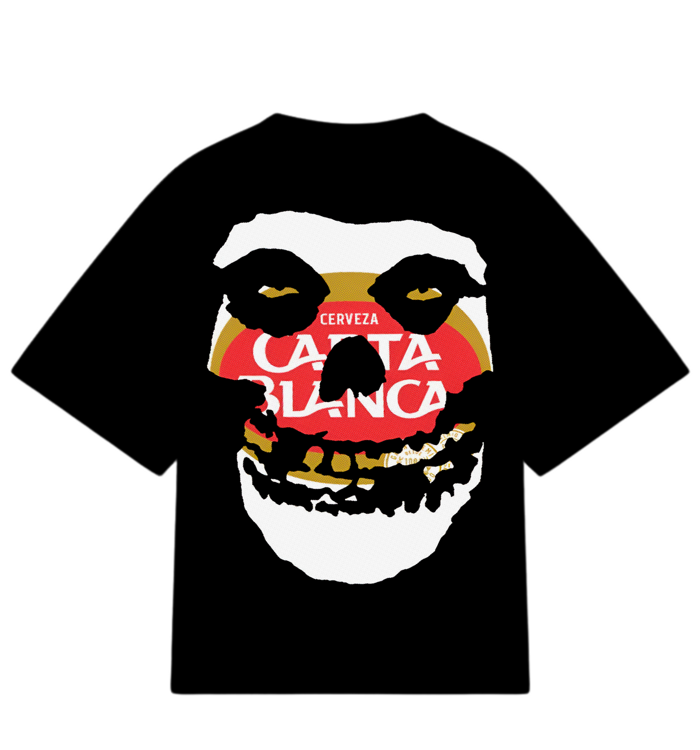 Playera Carta Blanca Skull
