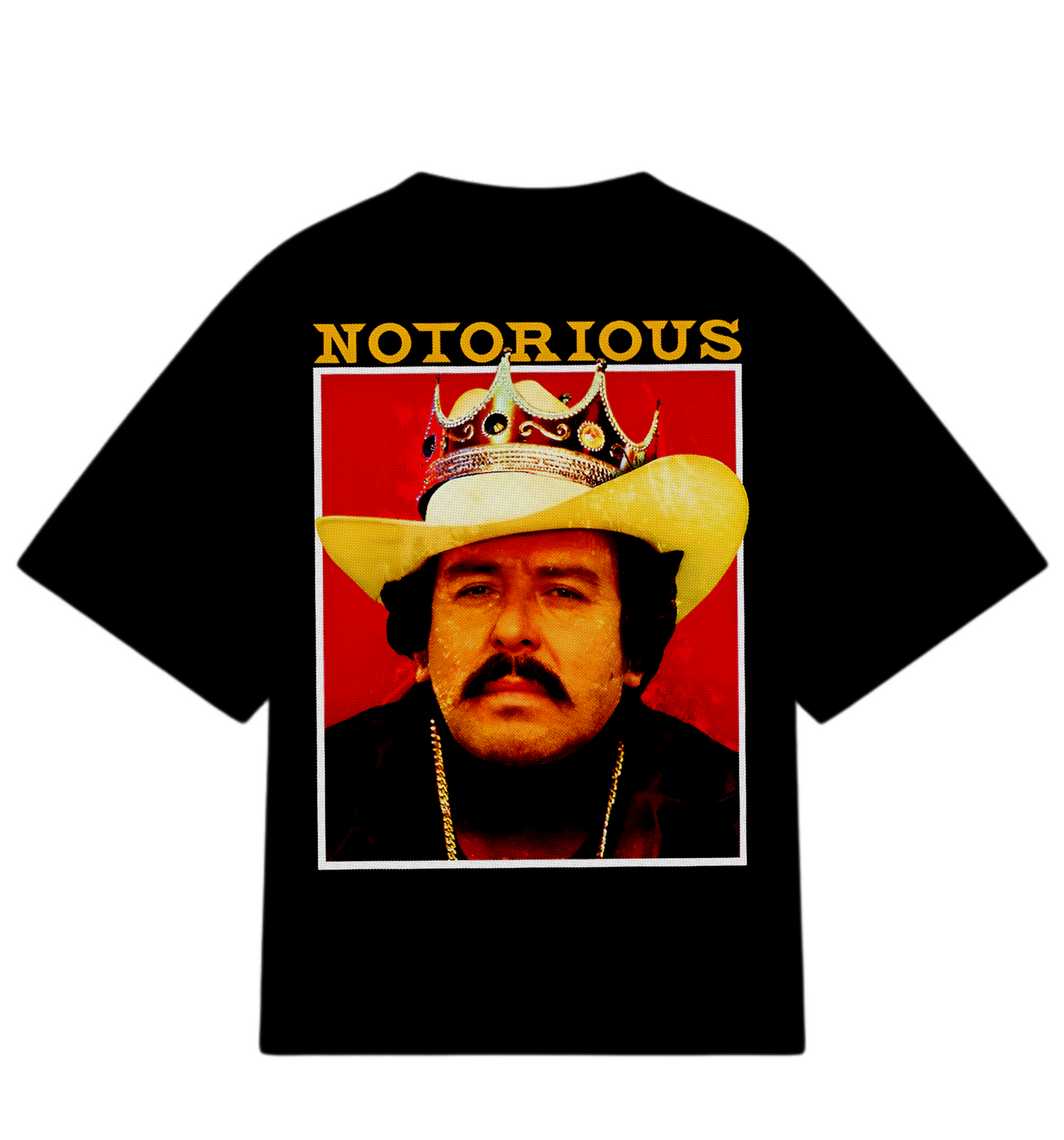 Playera Notorious con Sombrero y Corona