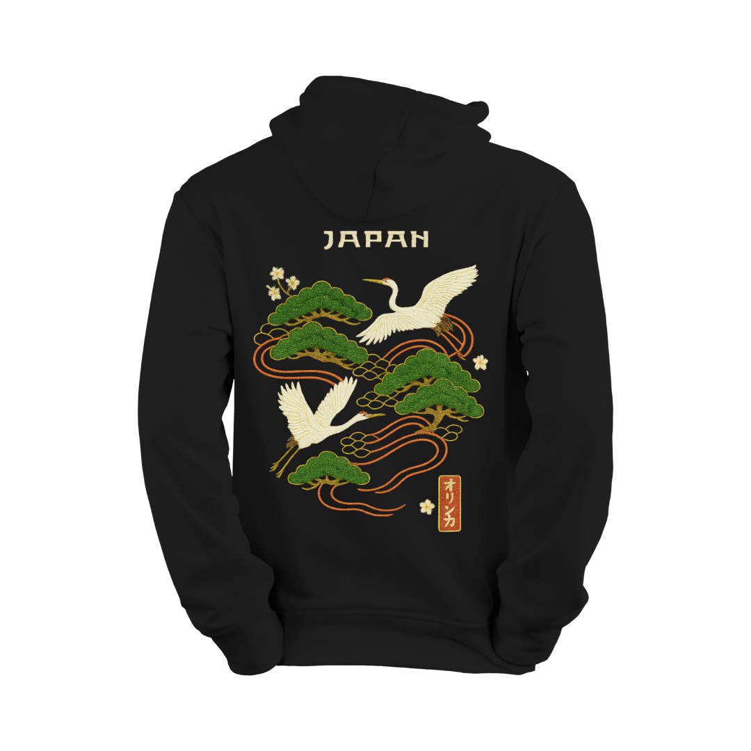 Sudadera Grullas del Sol Naciente