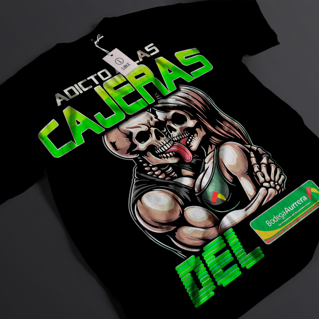 Playera Adicto a las cajeras de Bodega Aurrerá