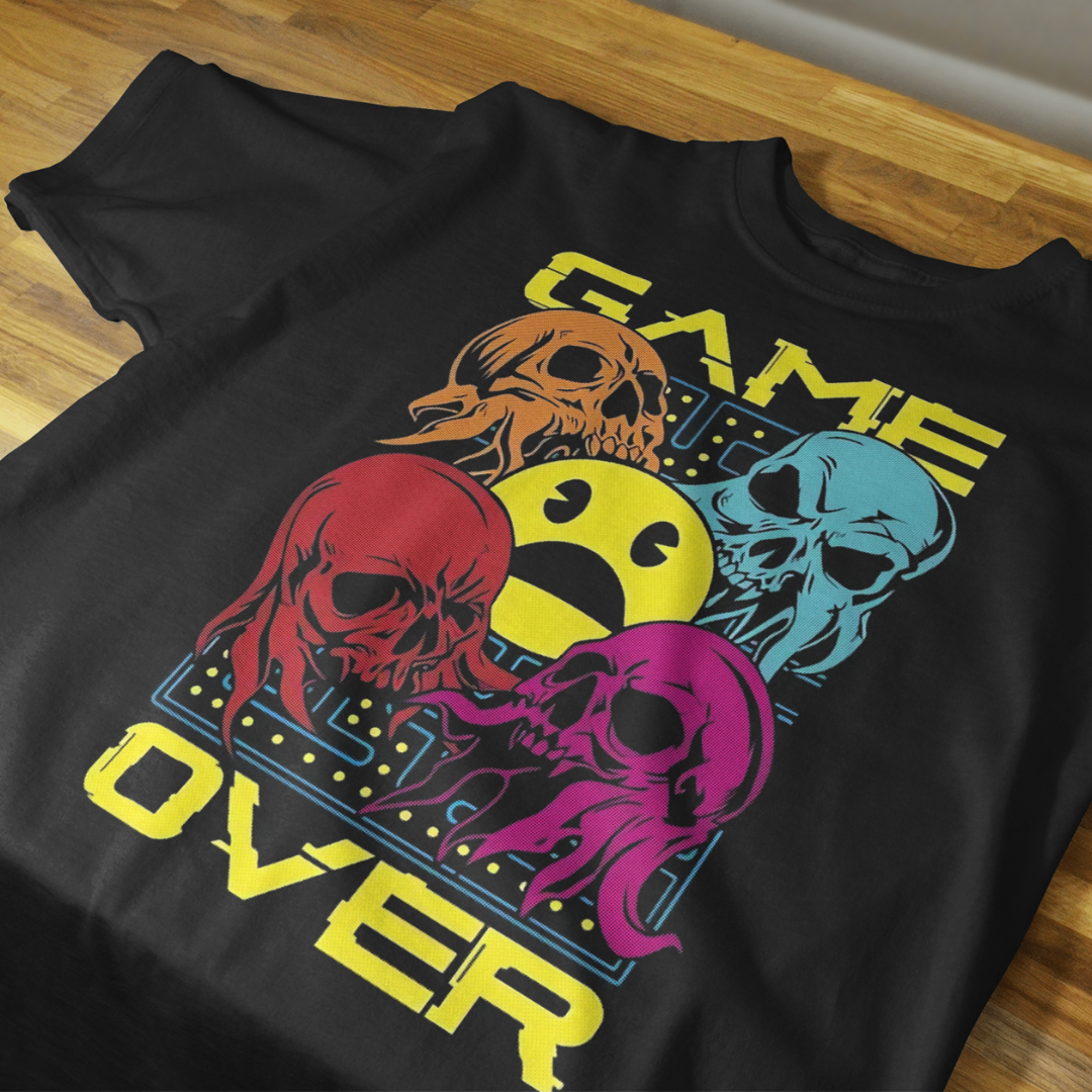 Playera Game Over Skulls