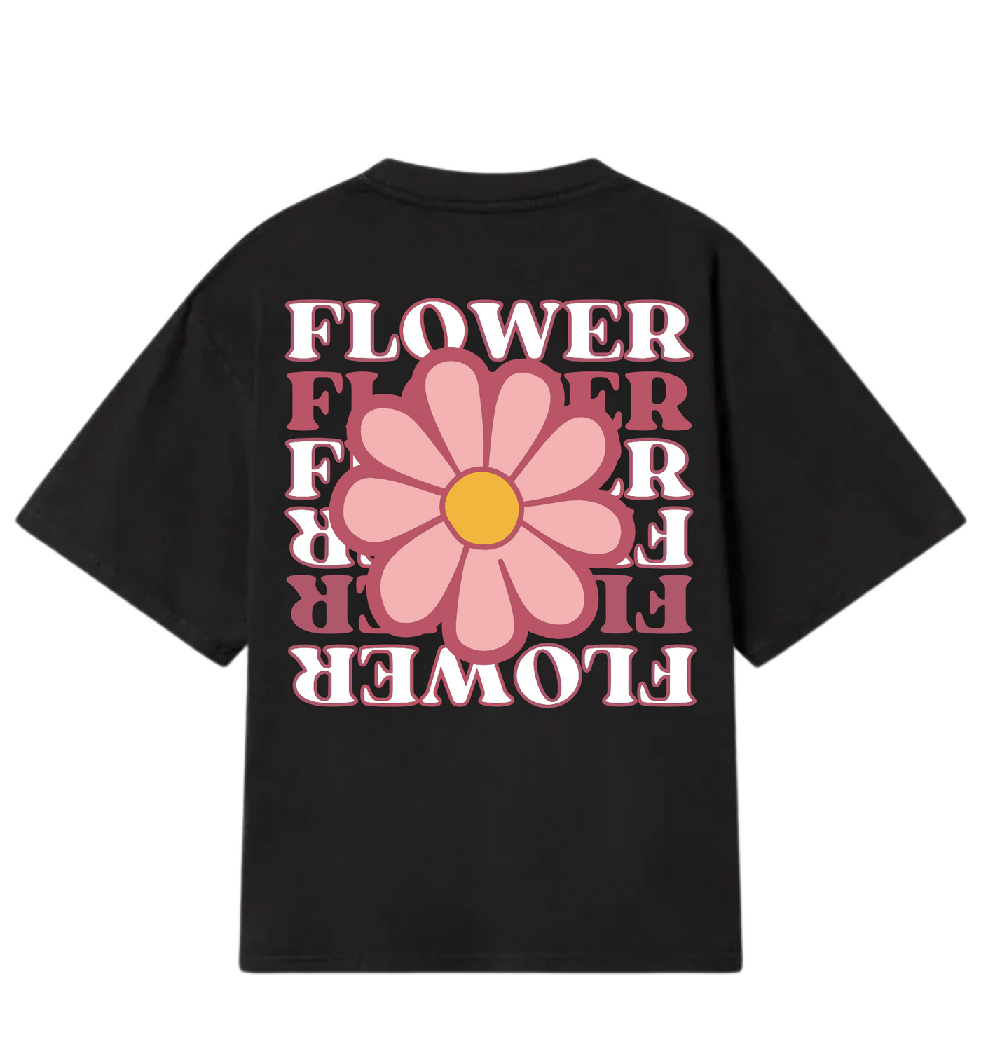 Playera Flower Rosa Vintage