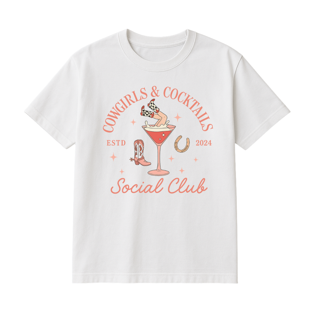 Playera Cowgirls and cocktails Club
