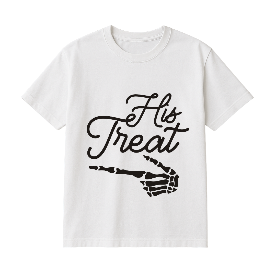 Playera His Treat Skeleton