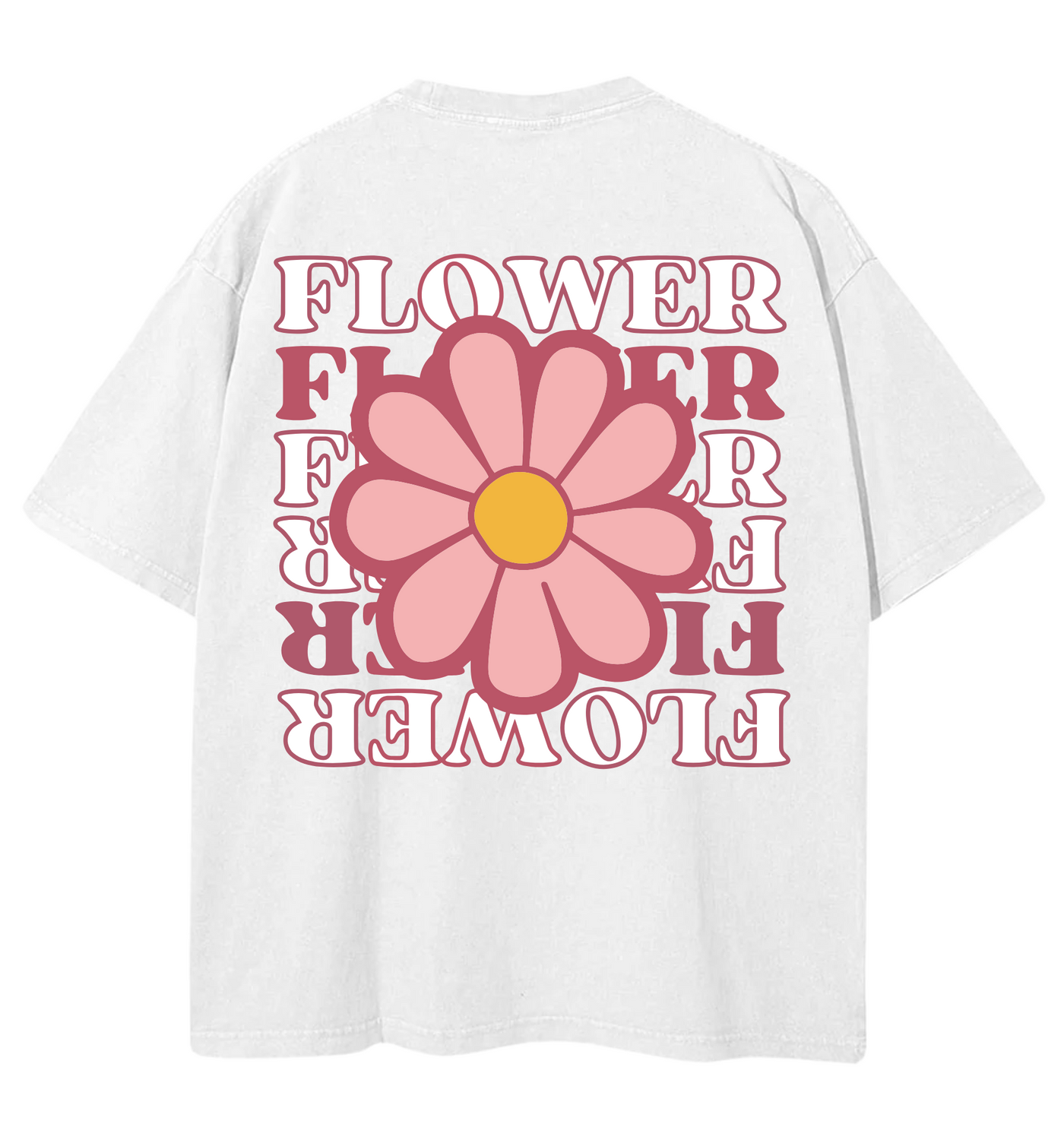 Playera Flower Rosa Vintage