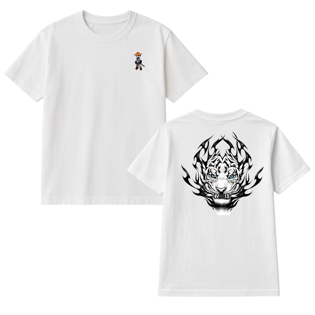 Playera Tigre Tribal Blanco