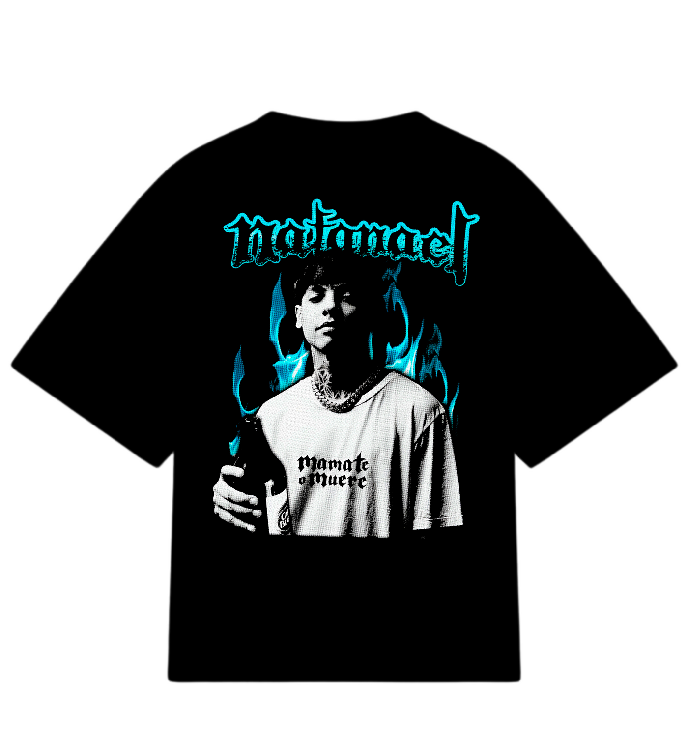 Playera Natanael Azul Mámate o Muere
