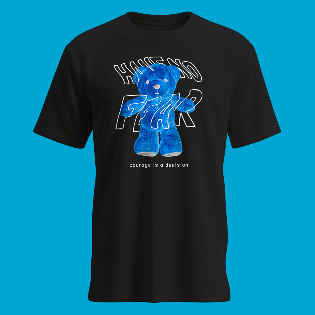 Playera Have No Fear Osito Azul