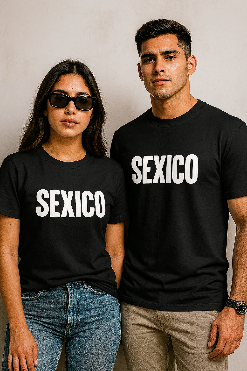Playera negra SEXICO con diseño atrevido en letras blancas – Estilo urbano unisex