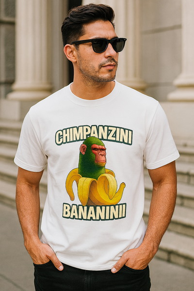 Playera Chimpanzini Bananini | Estilo Humorístico con Diseño de Mono y Plátano Divertido