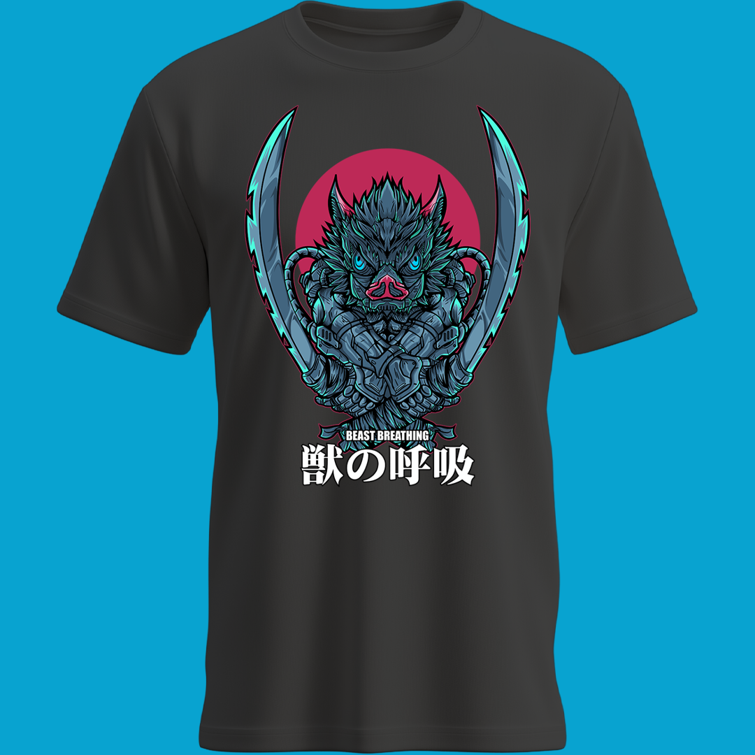 Playera Beast Breathing Inosuke - Arte Oscuro Japonés