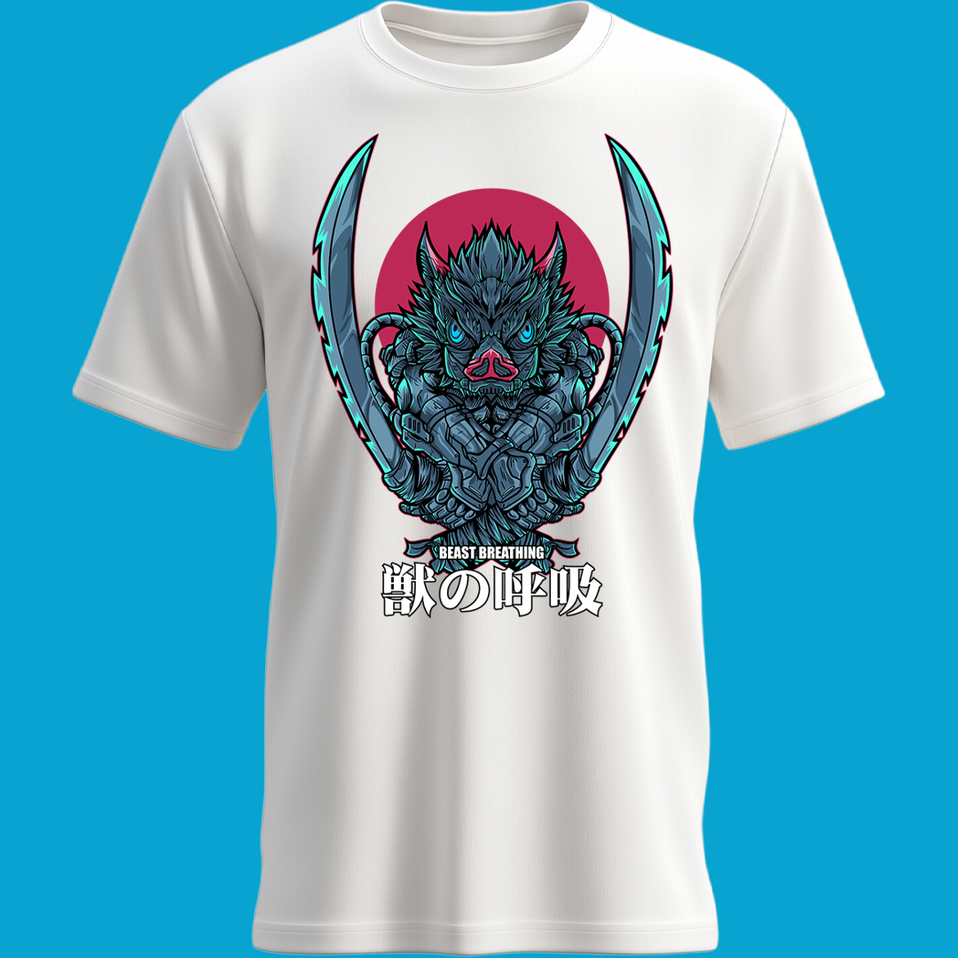 Playera Beast Breathing Inosuke - Arte Oscuro Japonés