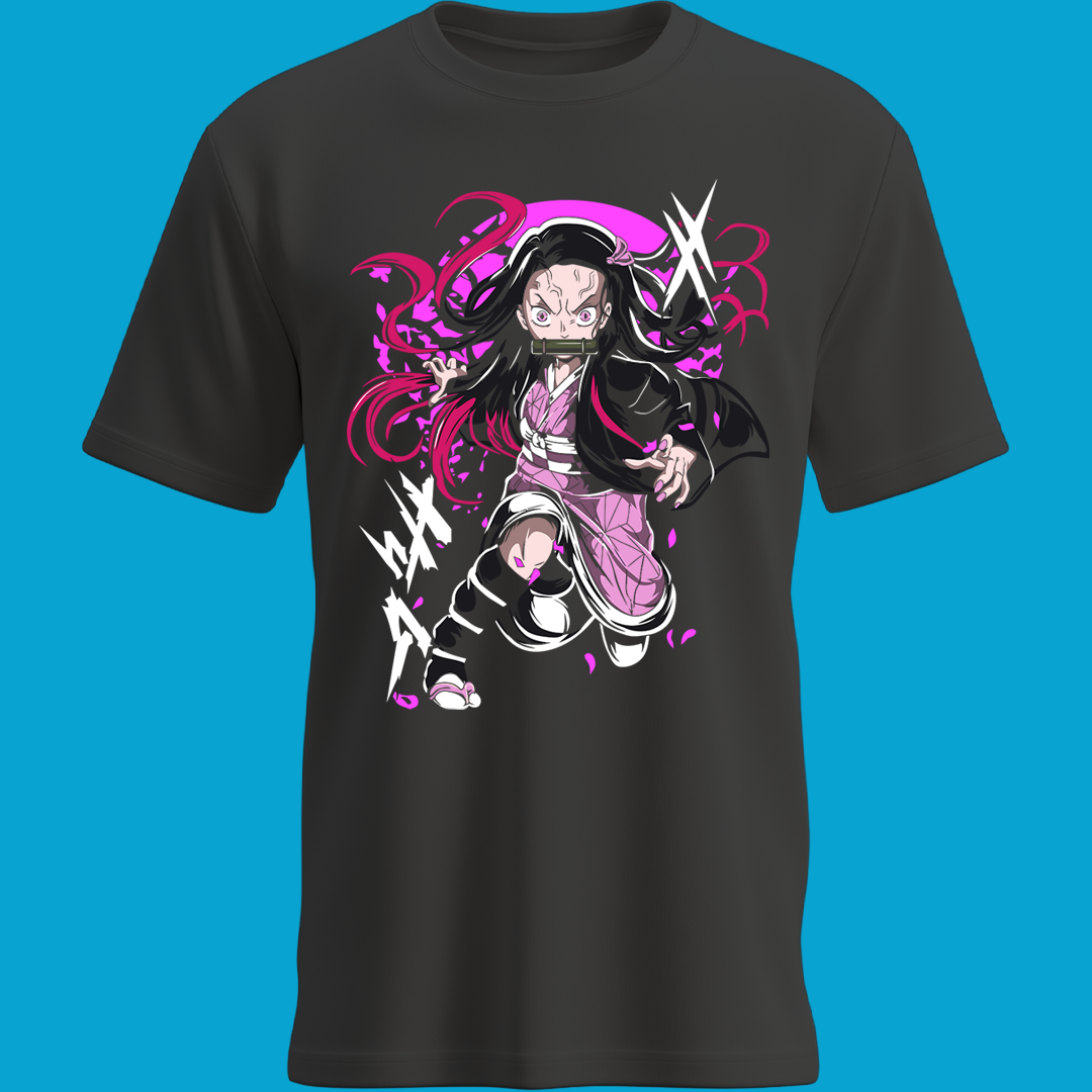 Playera Nezuko Demon Form - Explosión de Poder Rosa