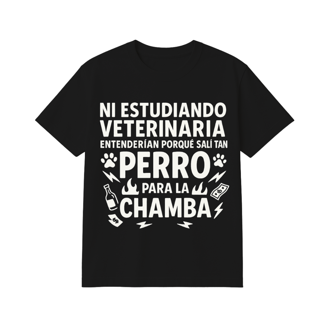 Playera perro para la chamba espalda