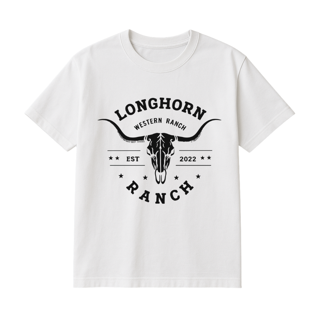Playera Longhorn ranch