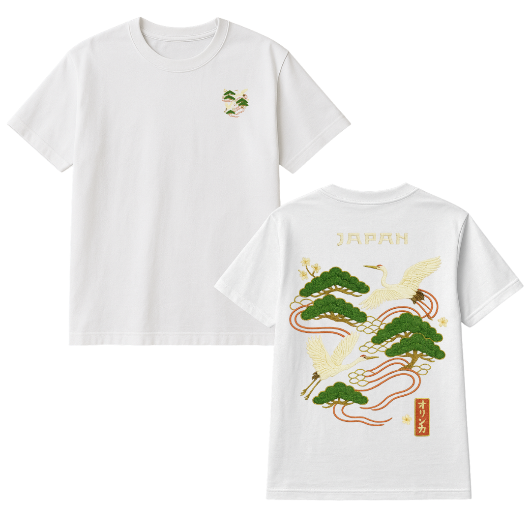 Playera Grullas del Sol Naciente