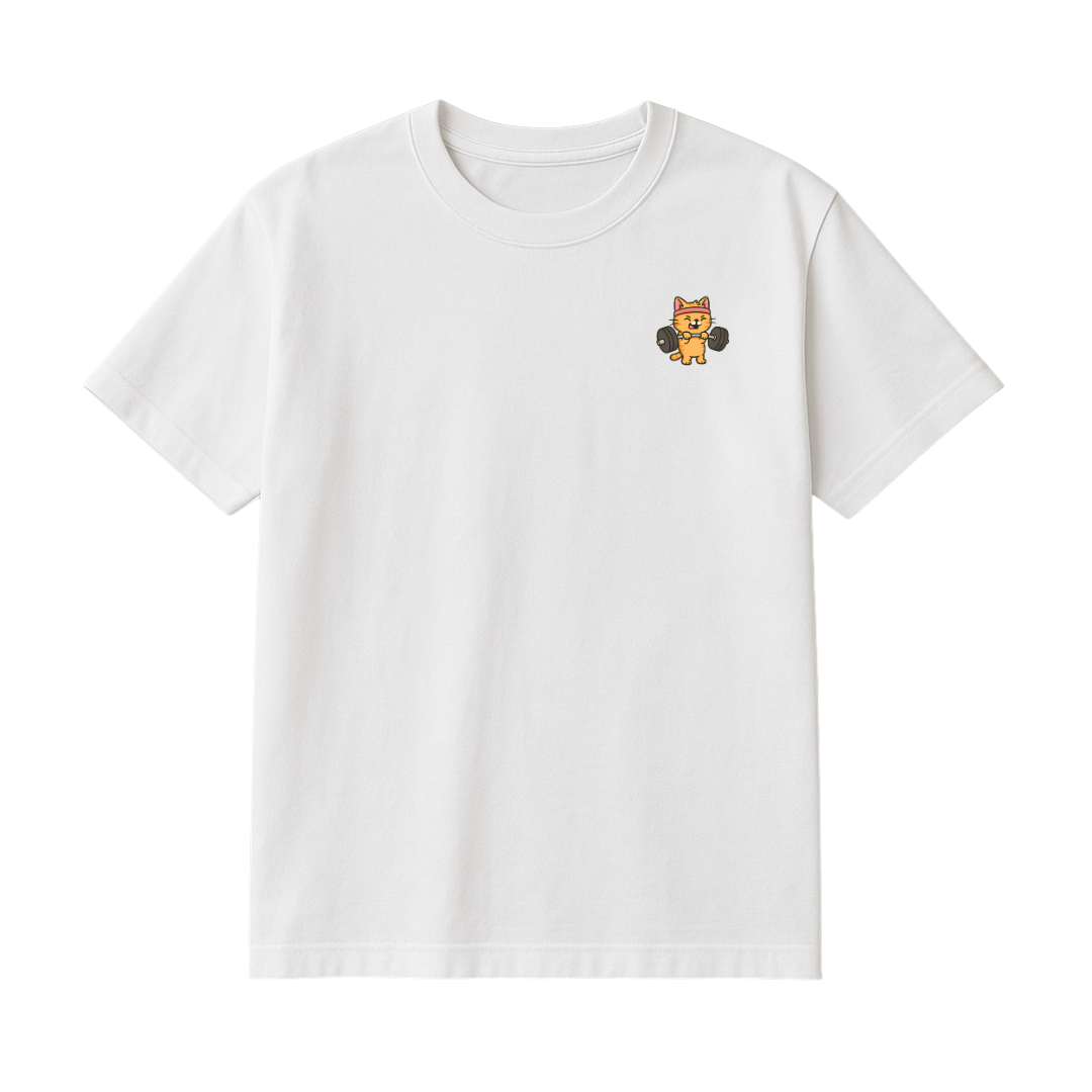 Playera Gato Gym Fuerte