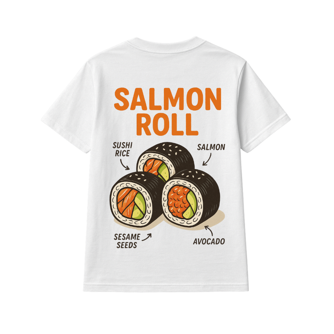 Playera Comida Salmon Roll