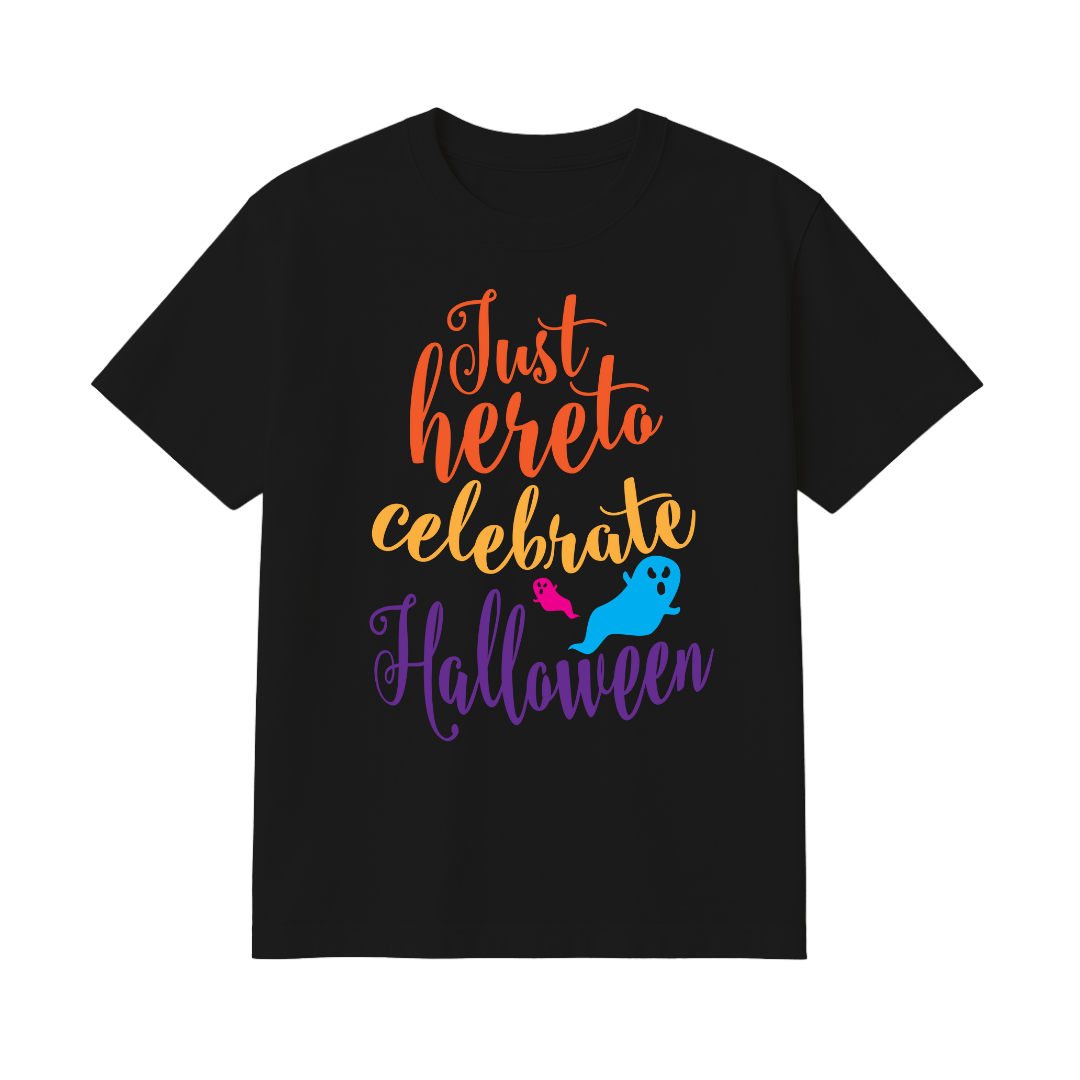 Playera Just Here To Celebrate Halloween