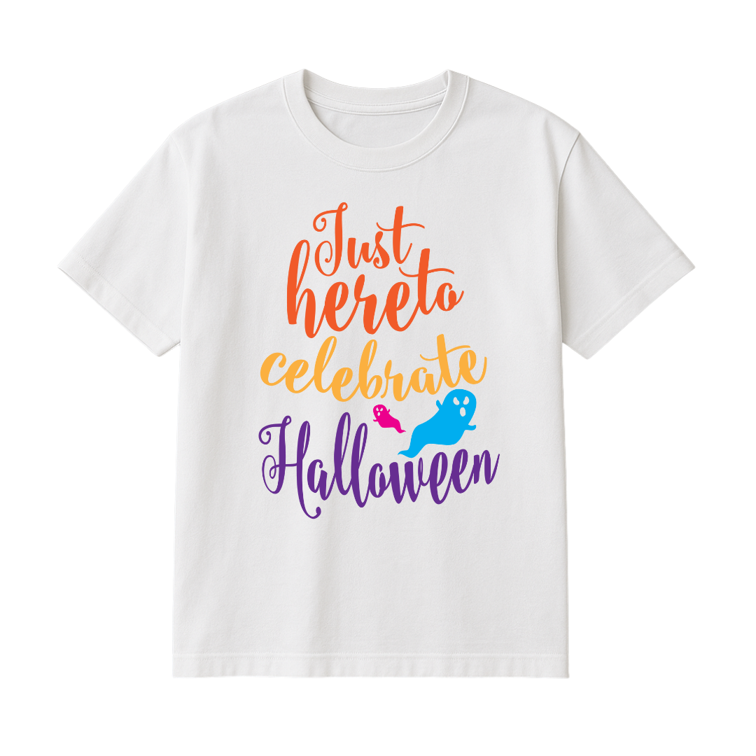 Playera Just Here To Celebrate Halloween