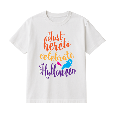 Playera Just Here To Celebrate Halloween