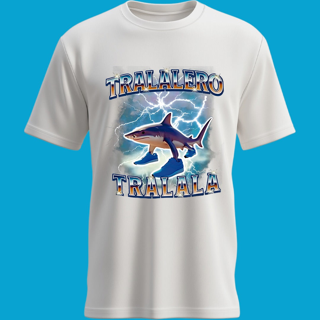 Playera Tralalero Tralala | Tiburón con Tenis y Relámpagos en Diseño Divertido