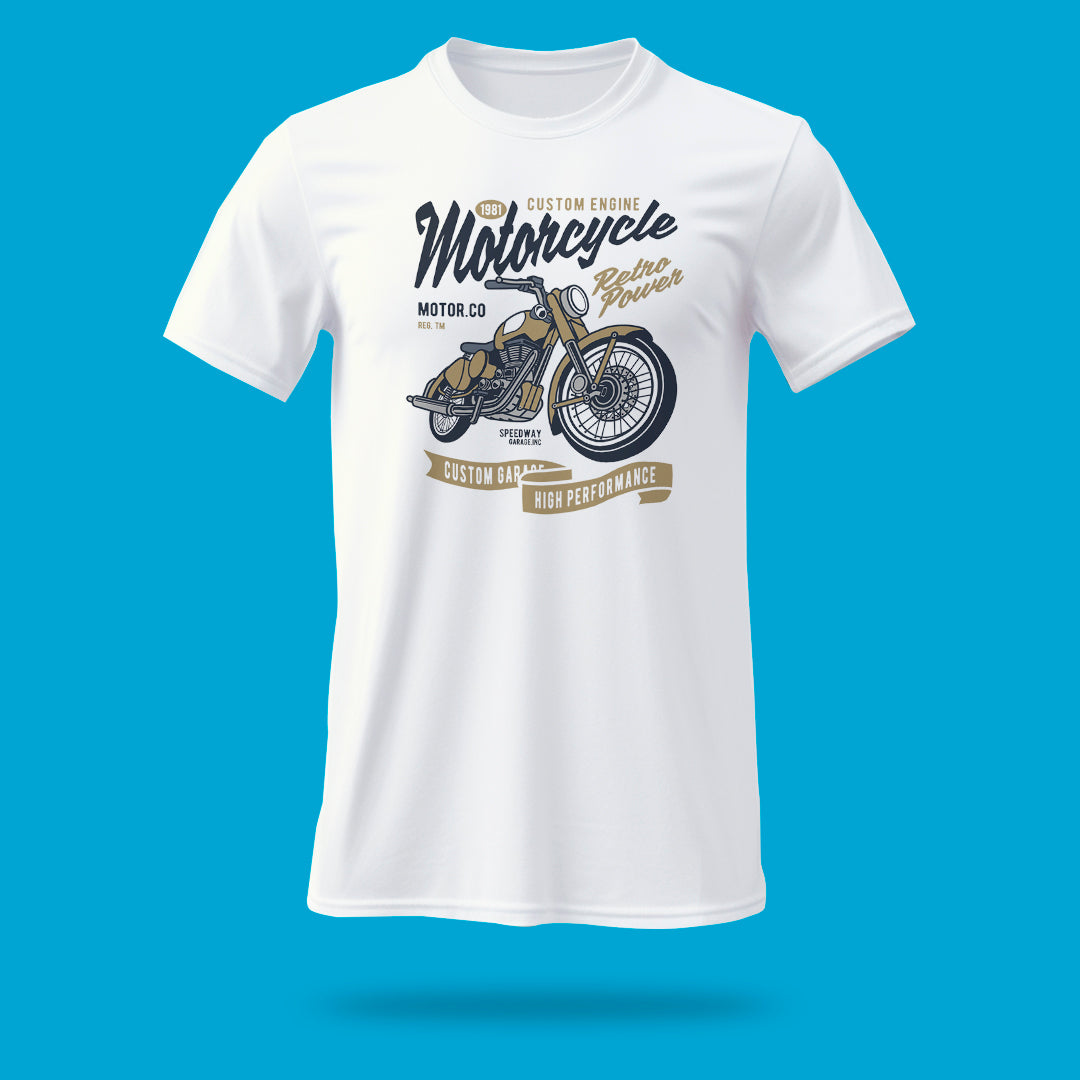 Playera Retro Power Motorcycle