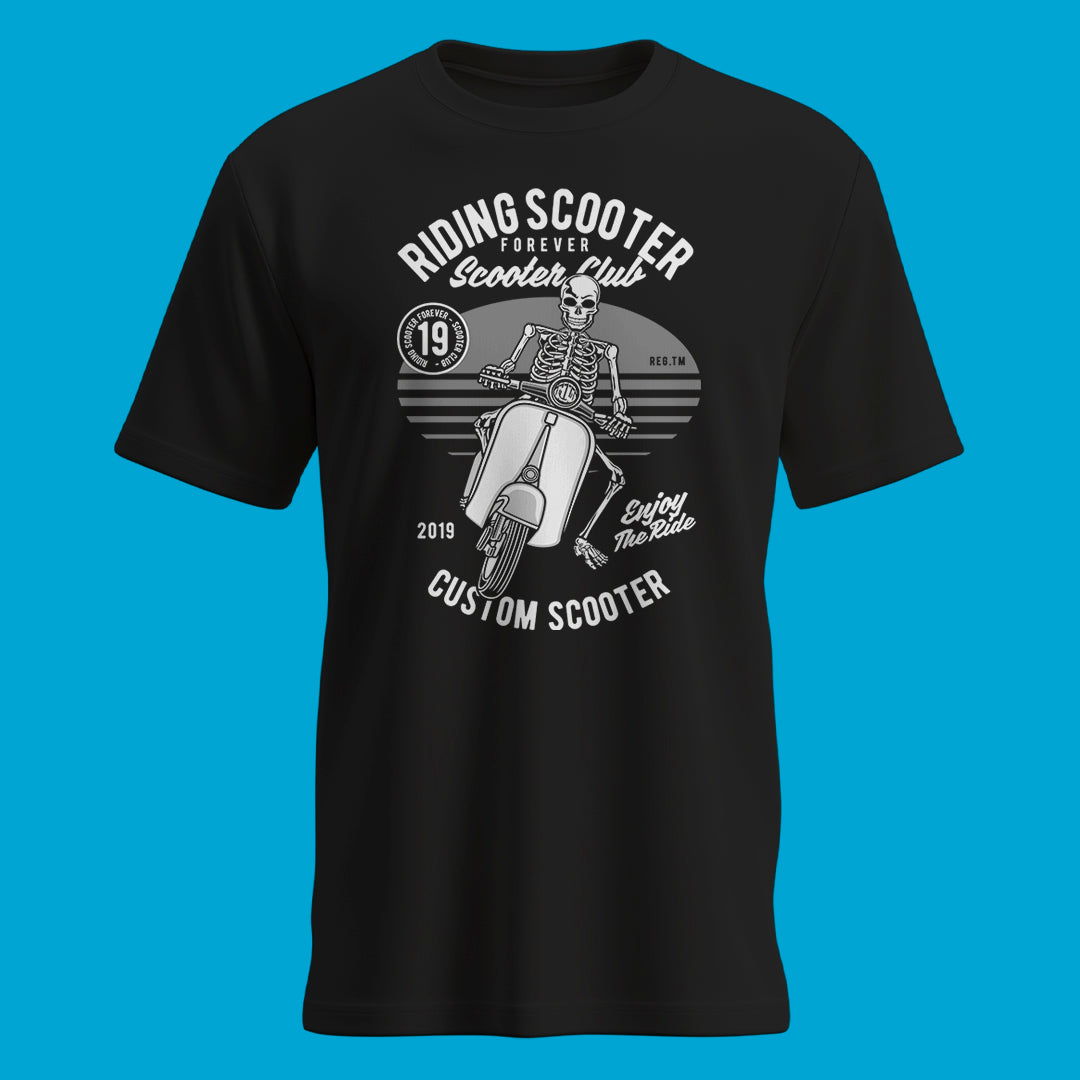 Playera Custom Scooter Skeleton