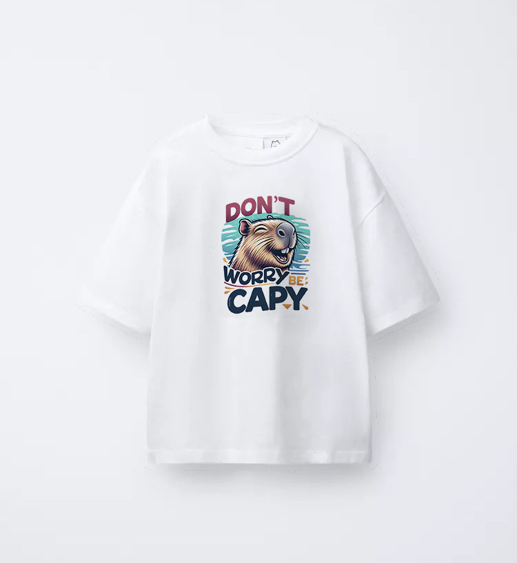Playera Don't Worry Be Capy