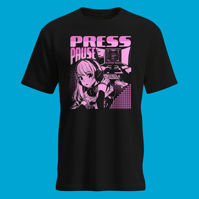 Playera Press Pause Anime Gamer