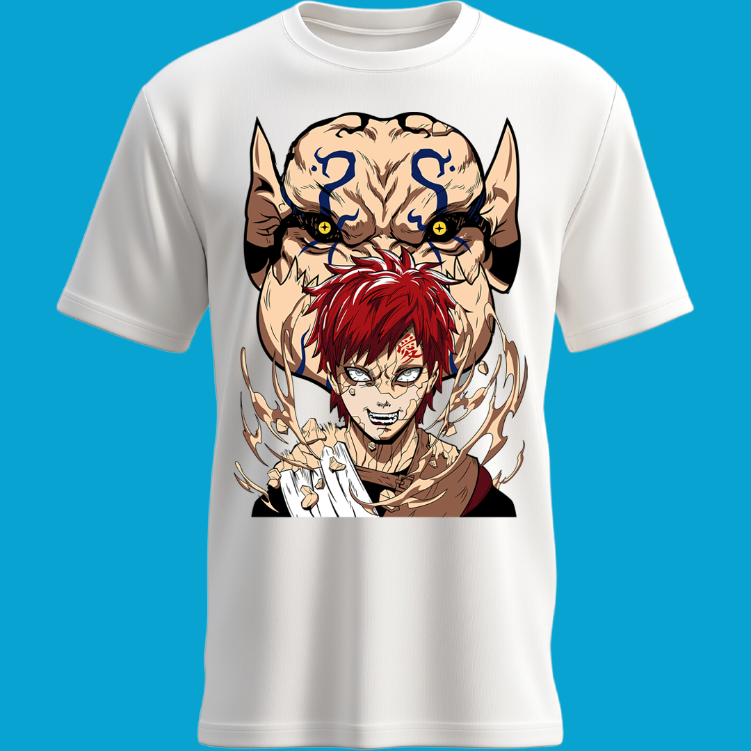 Playera Gaara y Shukaku – Poder del Jinchūriki del Desierto