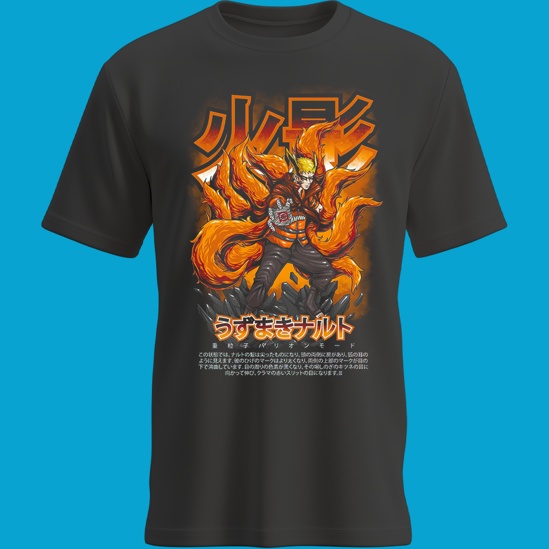 Playera Kurama Mode – Naruto en su Máximo Poder