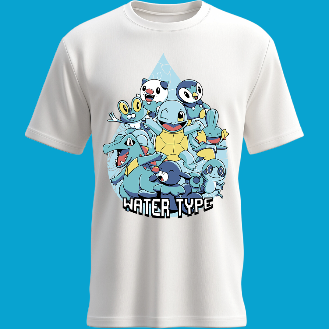 Playera Pokémon Tipo Agua – Starter Squad Acuático
