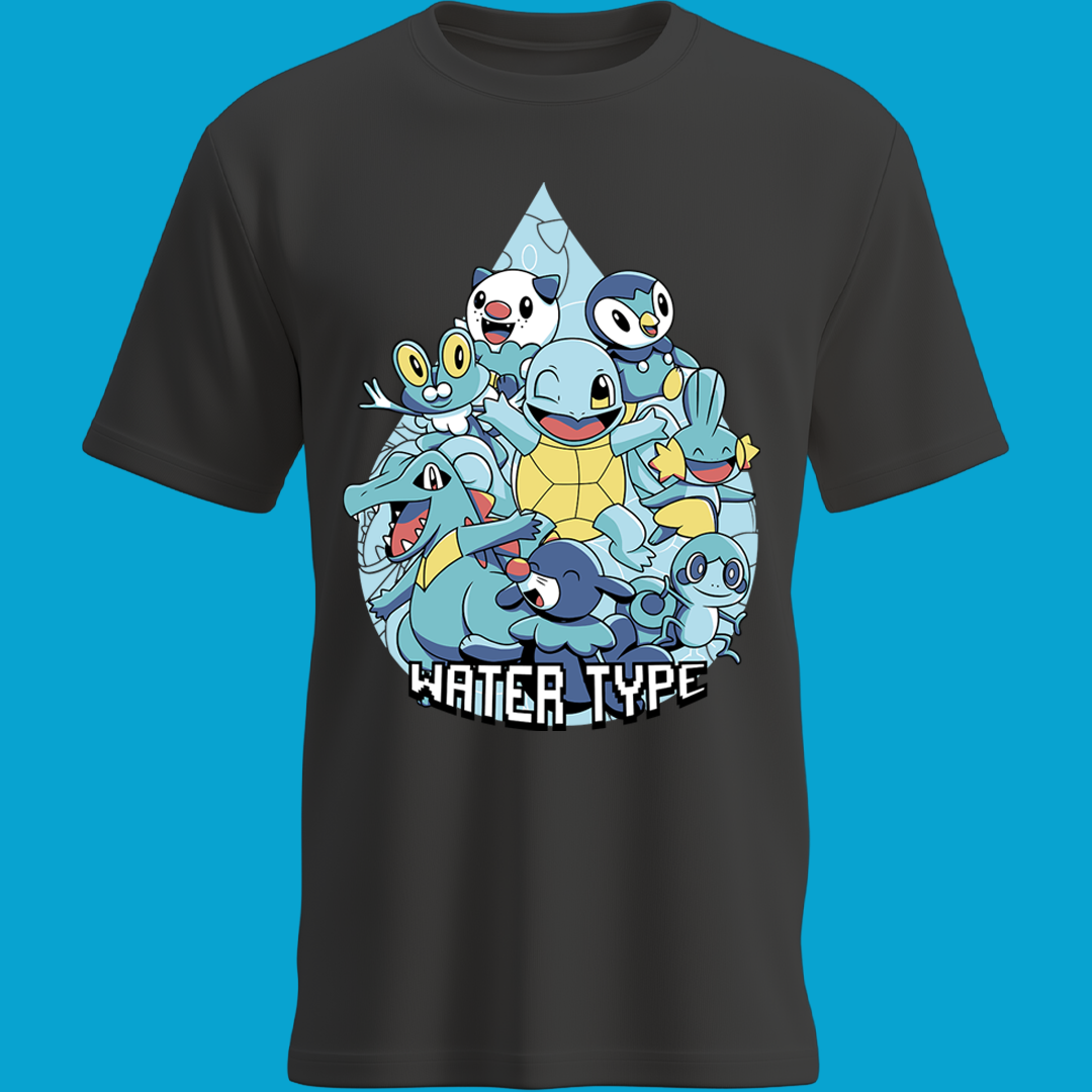 Playera Pokémon Tipo Agua – Starter Squad Acuático