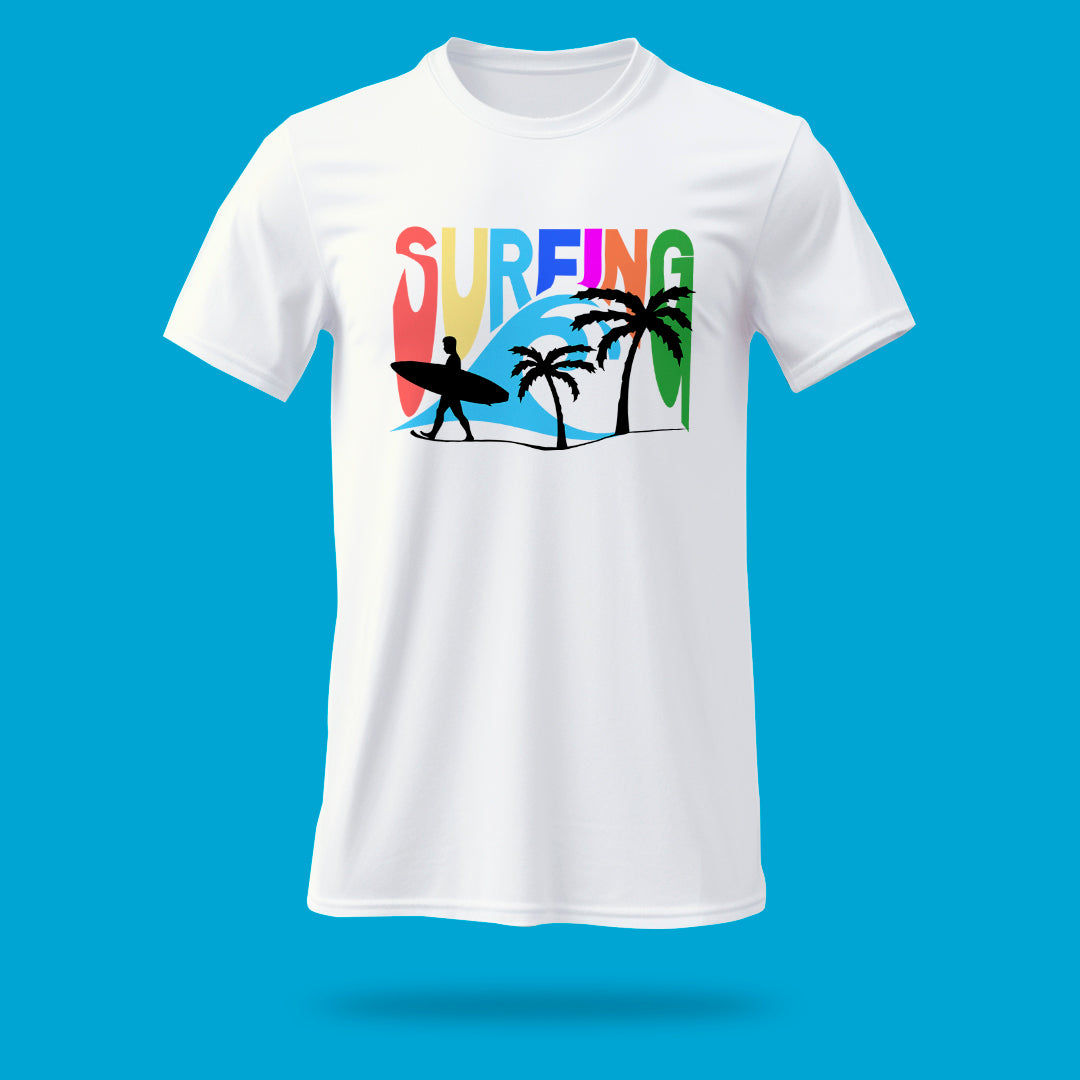 Playera Surfing Rainbow
