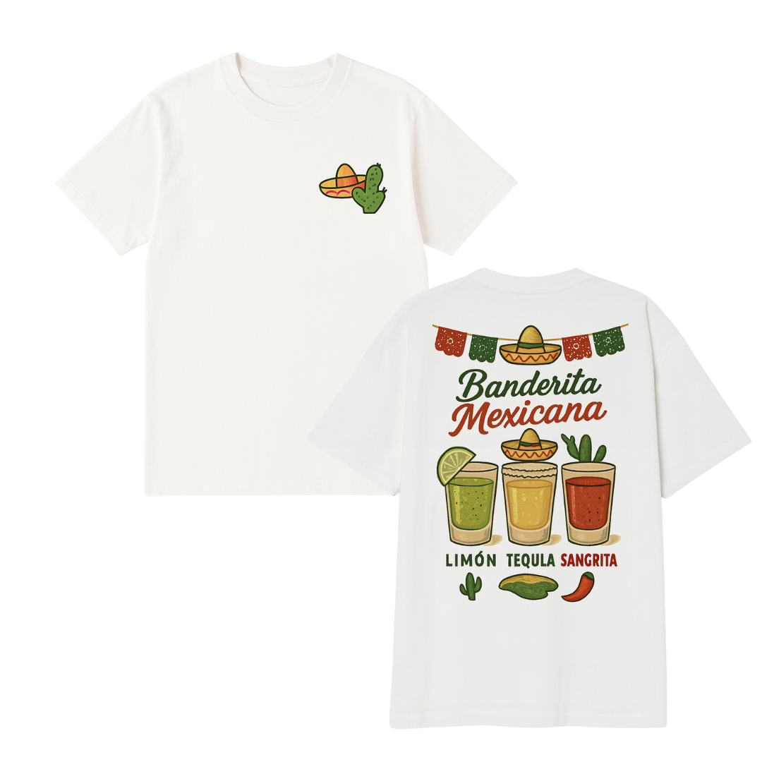 Playera Banderita Mexicana